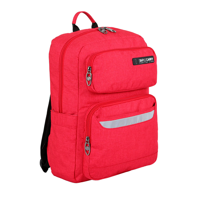 Balo Simplecarry Issac 1 - Red (Safety) thiết kế gọn gàng, trẻ trung, cá tính, màu đỏ nổi bật
