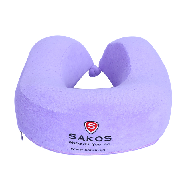 Gối chữ U Sakos U3 - Light Purple, sản phẩm chính hãng thương hiệu Mỹ