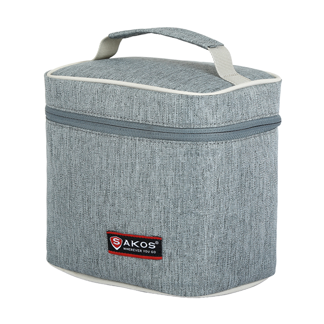 Túi đựng hộp cơm Sakos Cozy - màu xám, phong cách lịch sự, gọn gàng, có thể để vừa cốp xe máy