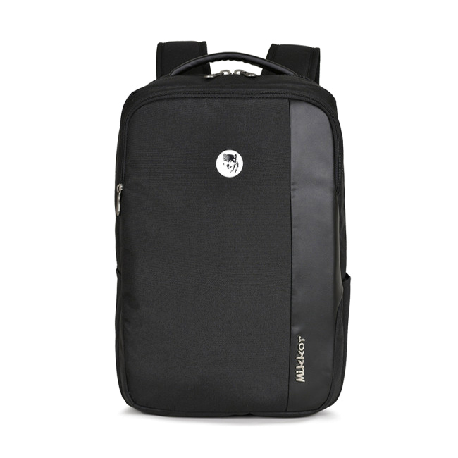 Balo laptop Mikkor The Bryant - Black chất liệu vải phối da PU cực bền bỉ, sang trọng