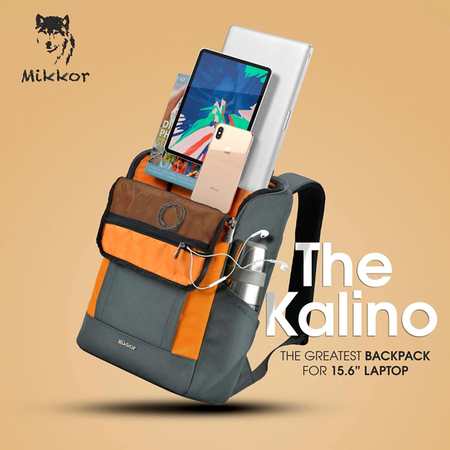 Balo thời trang, balo laptop Mikkor The Kalino chính hãng, bảo hành 5 năm miễn phí