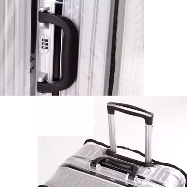 Phía trên có các khe mở, có thể dễ dàng sử dụng tay xách và cần kéo của vali
