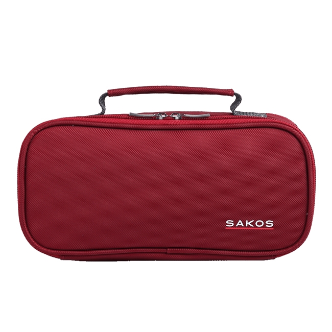 Túi đựng phụ kiện Sakos Compact - Đỏ đô, nhỏ gọn, tiện dụng, có quai xách