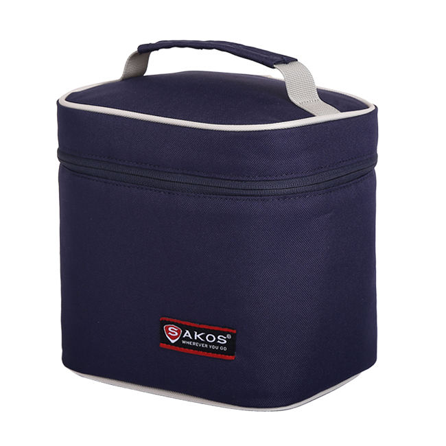 Túi đựng hộp cơm Sakos Cozy - màu xanh, lịch sự, gọn gàng, có thể để vừa cốp xe máy