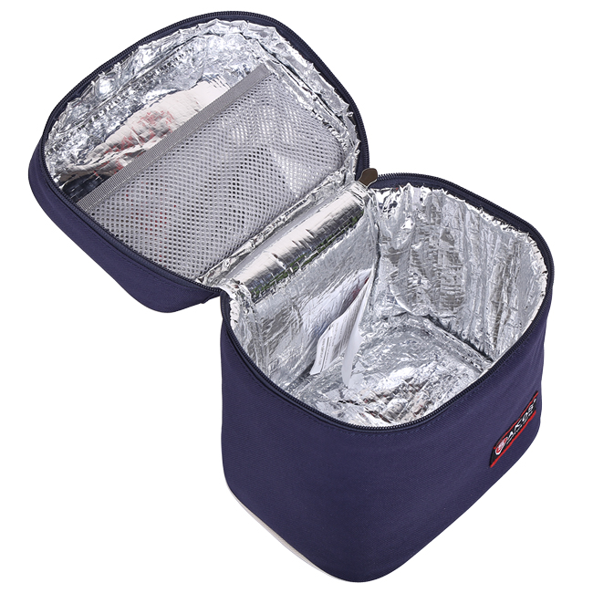 Túi đựng hộp cơm Sakos Cozy có lớp vải bạc giữ nhiệt, chống thấm nước, rất dễ vệ sinh