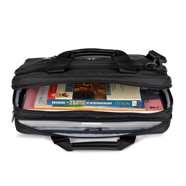 Túi Mikkor The Ralph Briefcase có 2 ngăn chính để laptop và tài liệu, sách vở