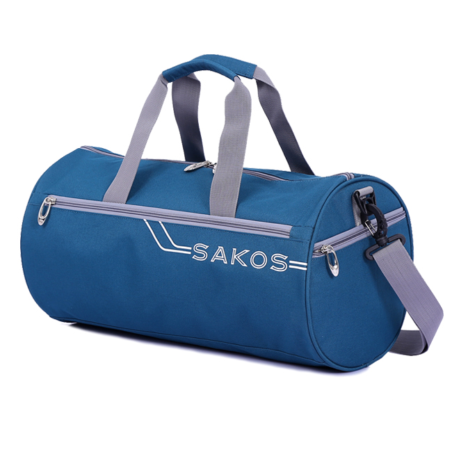 Túi du lịch Sakos Cylinder (M) - Teal Blue, kiểu dáng đơn giản, tinh tế, màu xanh ấn tượng