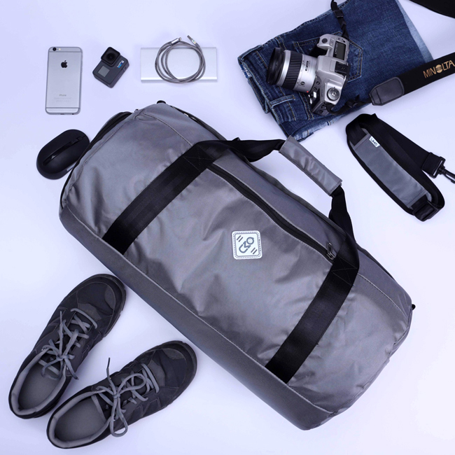 Túi du lịch cỡ trung có ngăn để giày Umo Primax Duffle Bags màu xám