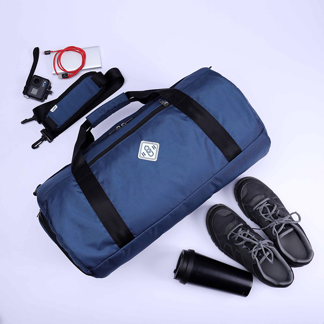 Túi du lịch cỡ trung có ngăn để giày Umo Primax Duffle Bags màu xanh navy