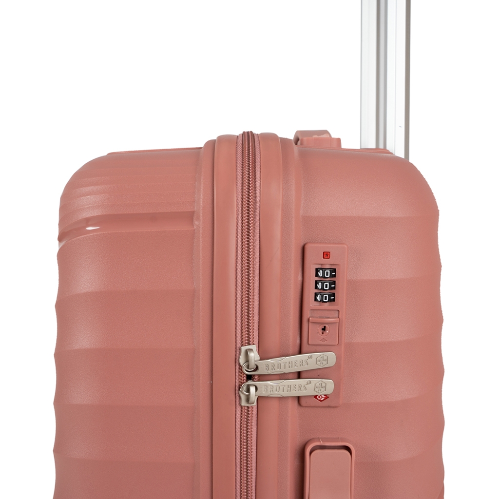 Khóa số TSA chuẩn an ninh hàng không quốc tế trên Vali kéo Brothers 701 màu hồng