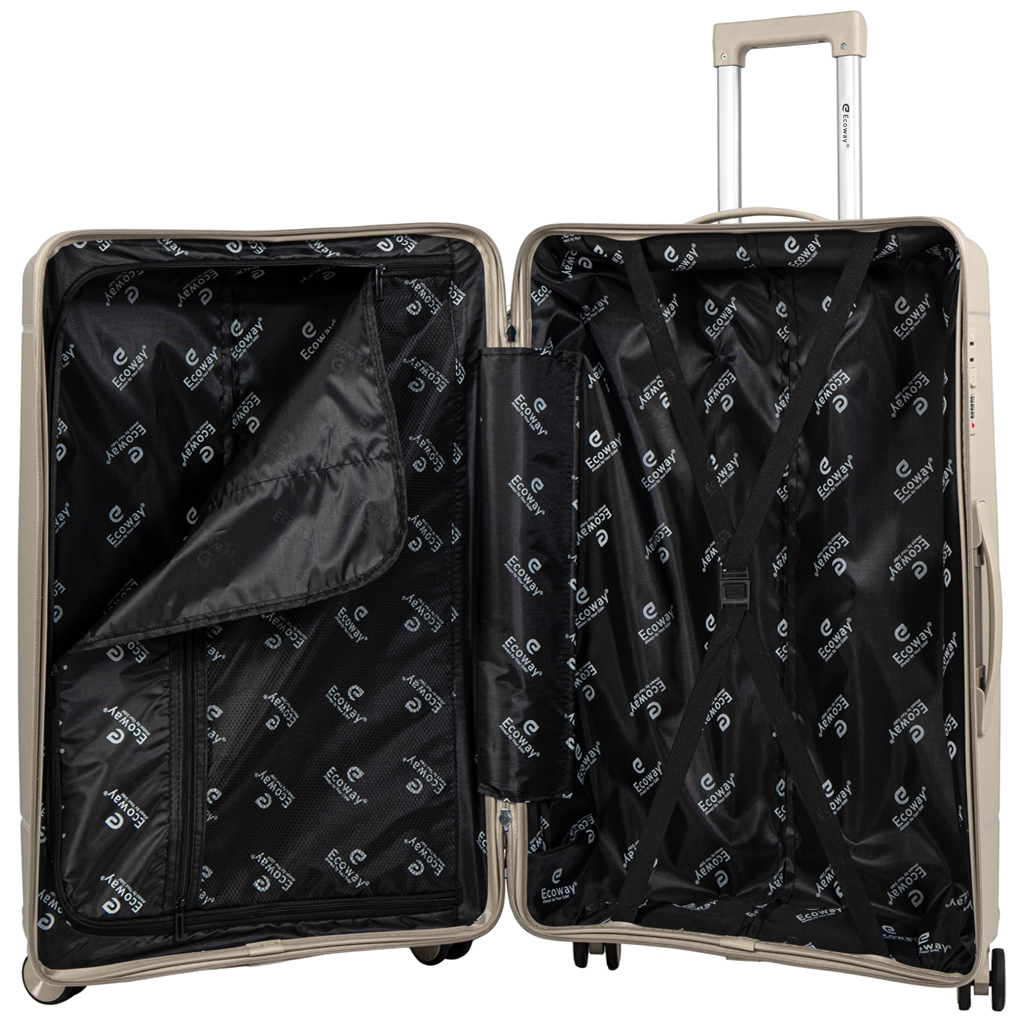 Ngăn trong rất rộng rãi của Vali Ecoway E731 size 28 inch, sức chứa 30-40kg hành lý