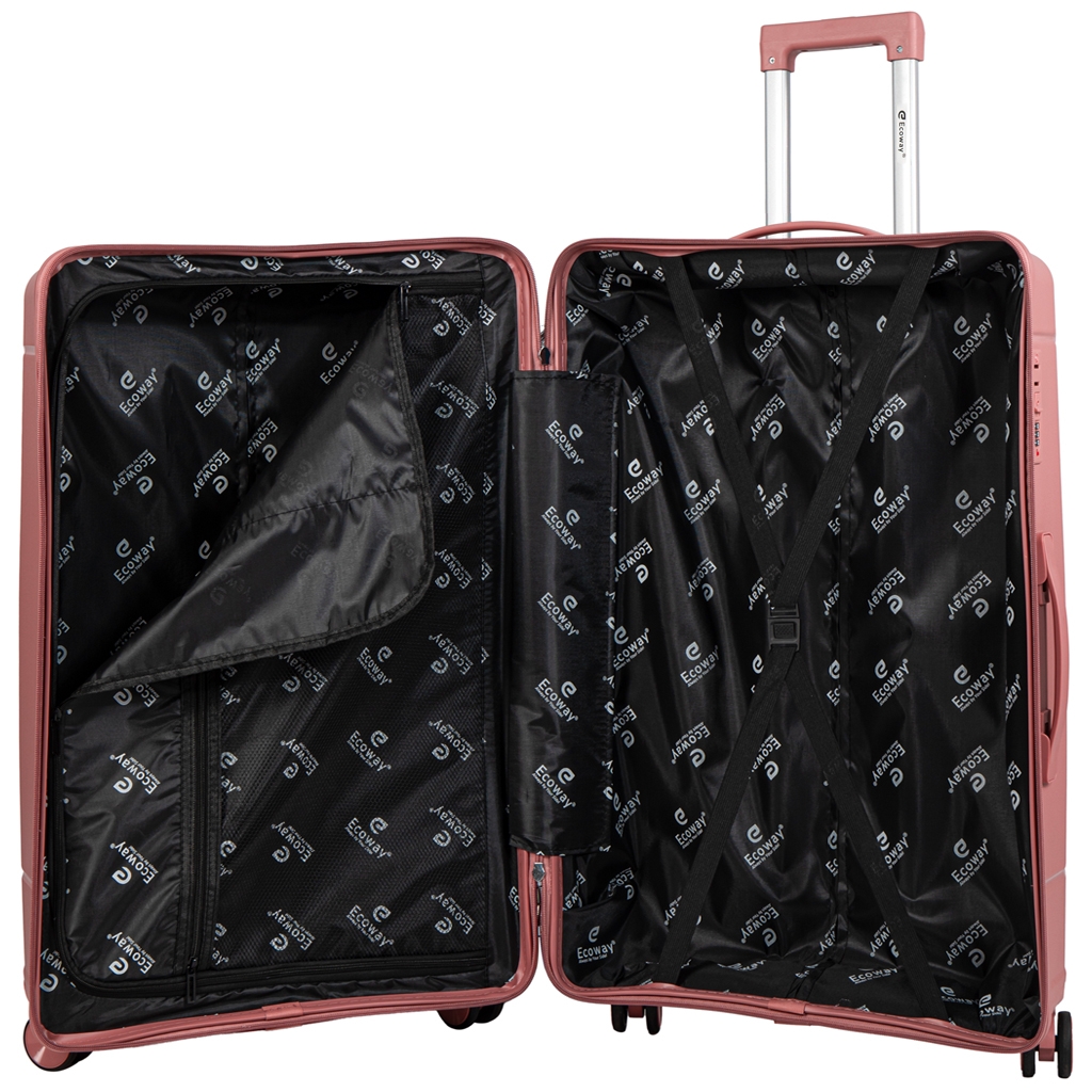 Ngăn trong rất rộng rãi của Vali Ecoway E731 size 28 inch, sức chứa 30-40kg hành lý