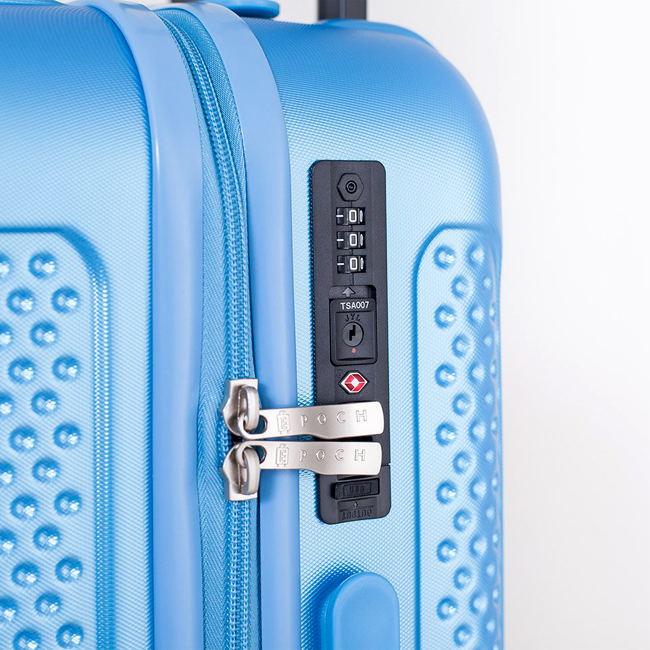 Vali Epoch 8686 20 inch (S) - Blue có khóa số TSA chuẩn quốc tế, tích hợp cổng USB sạc dự phòng