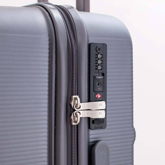 Vali Epoch 9033 20 inch (S) - Dark Grey được trang bị khóa số TSA chuẩn an ninh hàng không quốc tế, có độ bảo mật cao