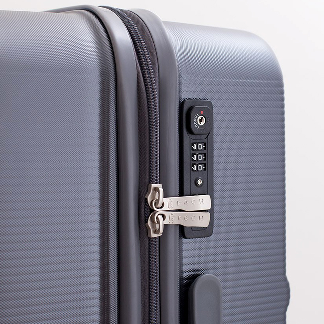 Vali Epoch 9033 24 inch (M) - Dark Grey khóa kéo Double Zipper kết hợp khóa số TSA cao cấp, chống trộm cực tốt