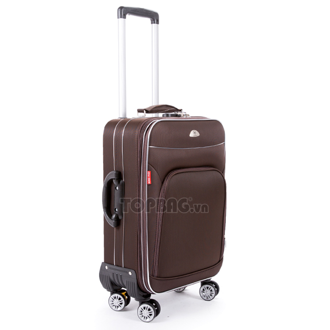 Vali kéo Hùng Phát 015 22 inch (S) - Nâu là một mẫu vali kéo vải dù giá rẻ của thương hiệu Hùng Phát