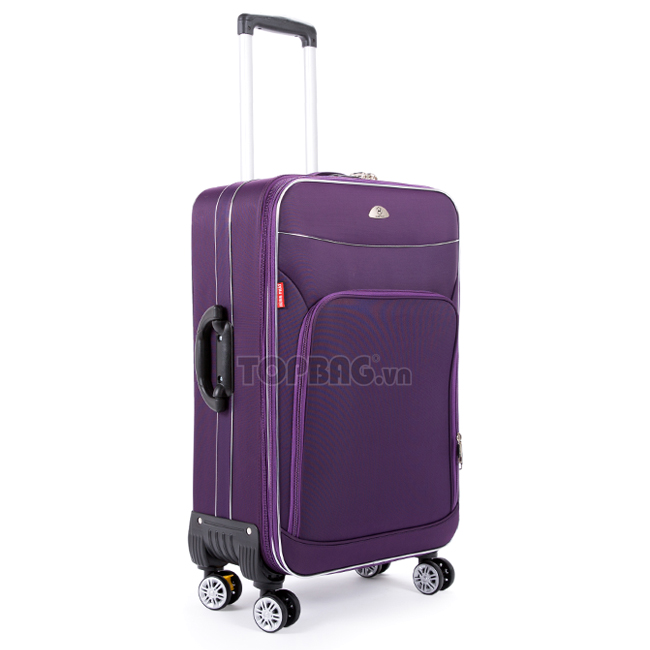 Vali kéo Hùng Phát 015 24 inch (M) - Tím là một mẫu vali kéo vải dù giá rẻ của thương hiệu Hùng Phát