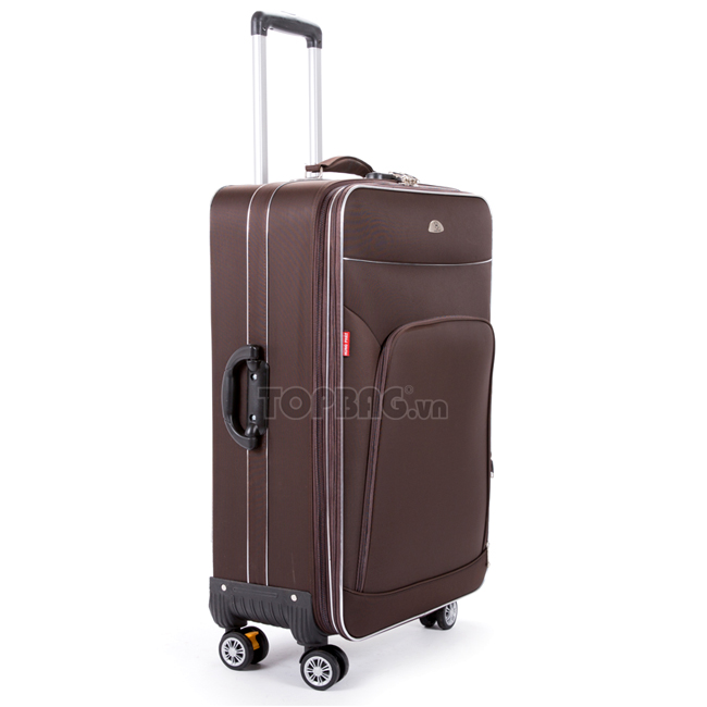 Vali kéo Hùng Phát 015 28 inch (L) - Nâu là một mẫu vali kéo vải dù giá rẻ của thương hiệu Hùng Phát