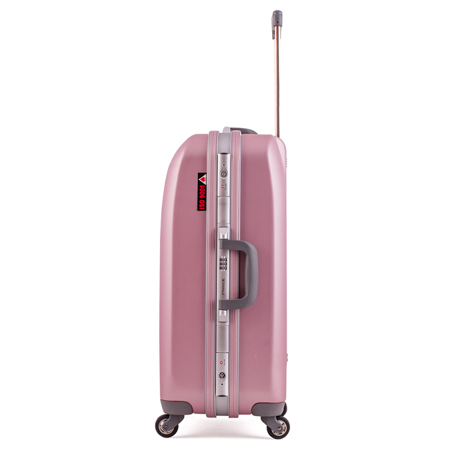 Vali Prince 7284 25 inch (M) - Pink thiết kế khóa sập khung nhôm tích hợp khóa số TSA