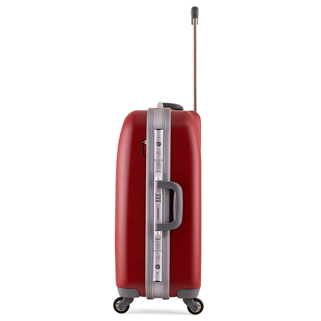 Vali Prince 76759 24 inch màu đỏ, khóa sập khung nhôm, khóa số TSA