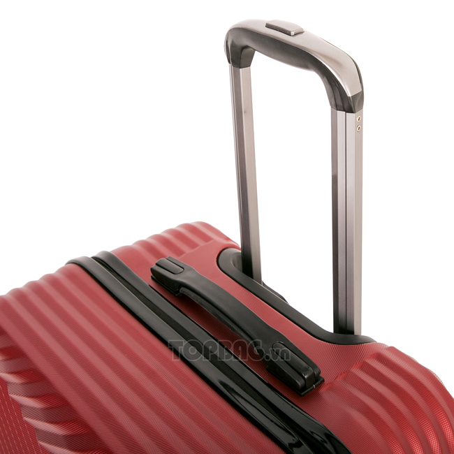Vali chính hãng Rockly 6319 24 inch (M) - Red có cần kéo hợp kim nhôm sáng bóng, bền bỉ, chống gỉ