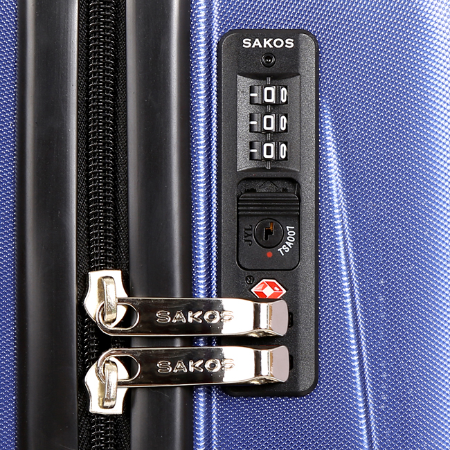 Vali Sakos Cosmos có khóa số TSA cao cấp, chống dò phá mật khẩu