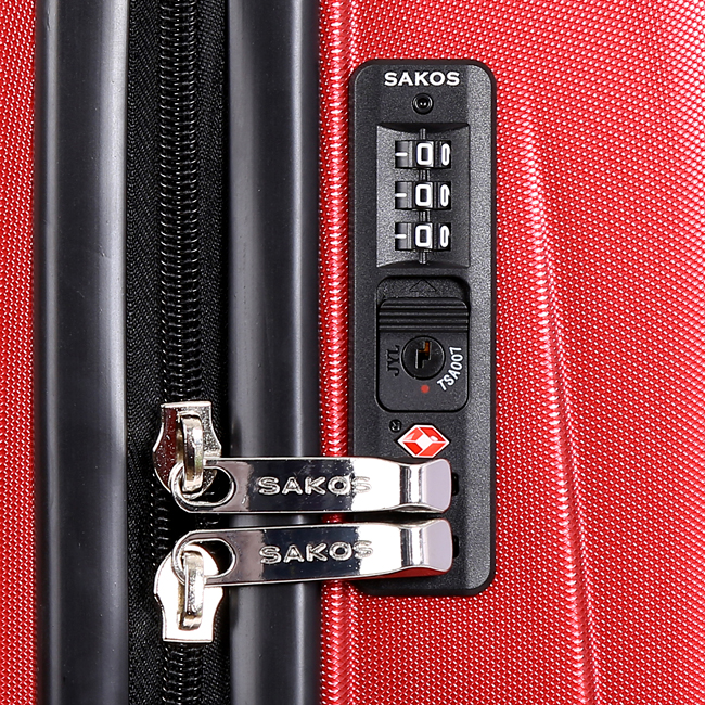 Vali Sakos Cosmos có khóa số TSA cao cấp, chống dò phá mật khẩu, dạng khóa chìm
