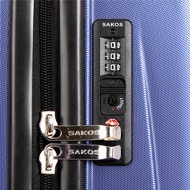 Vali Sakos Cosmos có khóa số TSA cao cấp, chống dò phá mật khẩu