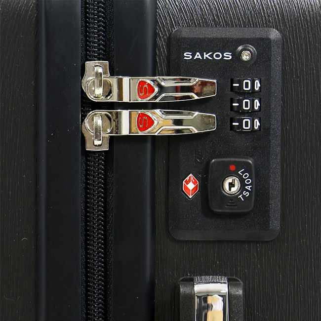 Vali Sakos Sapphire có khóa số TSA cao cấp, có tính bảo mật cực tốt, độ bền bỉ cao, chống dò phá mật khẩu.