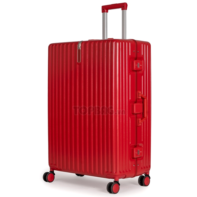 Vali nhựa khung nhôm Travel King 805 28 inch (L) - Đỏ, kiểu dáng đẹp, màu sắc nổi bật
