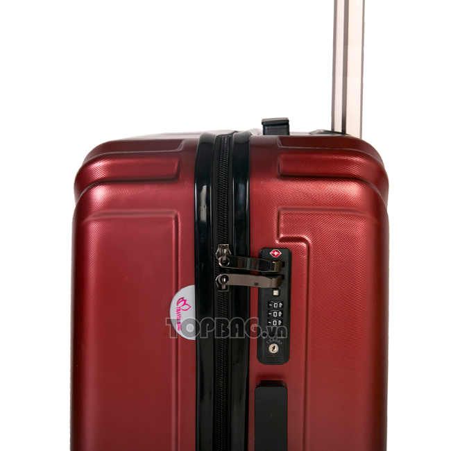 Khóa số TSA cao cấp, chuẩn an ninh hàng không quốc tế trên Vali Travel King FZ018 màu đỏ