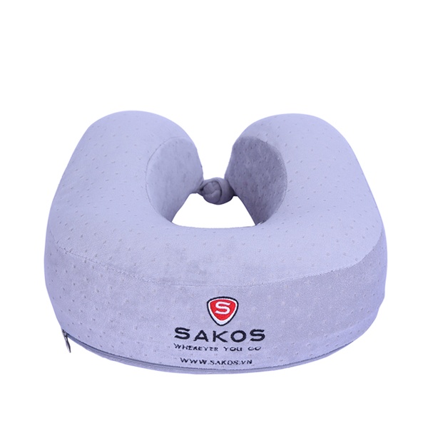 Gối cổ chữ U cao su non Sakos U3 - Grey