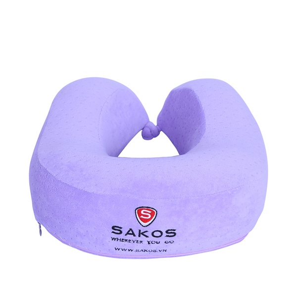 Gối cổ chữ U cao su non Sakos U3 - Light Purple